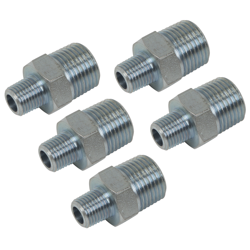 Sealey AC101 PCL Reducing Union 1/2"BSPT to 1/4"BSPT - Pack of 5 - additional view 2