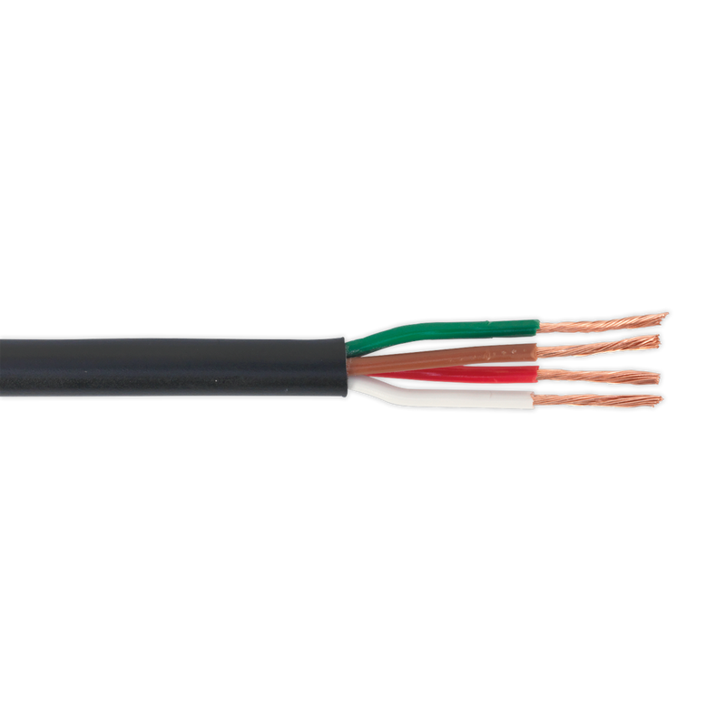 Sealey AC24204CTH 30m Thin Wall Automotive Cable 4 x 0.75mm² 24/0.20mm - Black