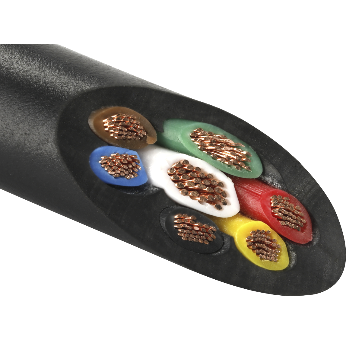 Sealey AC28307CTH 30m Thin Wall Automotive Cable 6 x 1mm² 32/0.20mm, 1 x 2mm² 28/0.30mm - Black - additional view 2