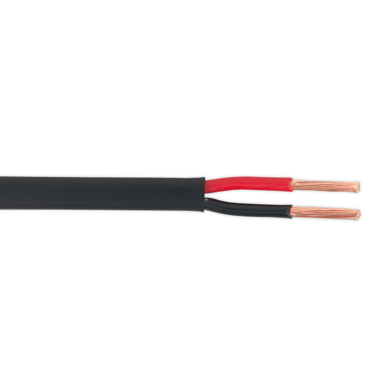 Sealey AC2830TWTN Thin Wall Flat Automotive Cable Twin 2 x 2mm² 28/0.30mm 30m - Black