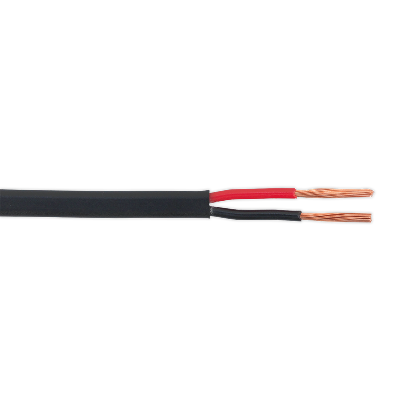 Sealey AC3220TWTN Thin Wall Flat Automotive Cable Twin 2 x 1mm² 32/0.20mm 30m - Black