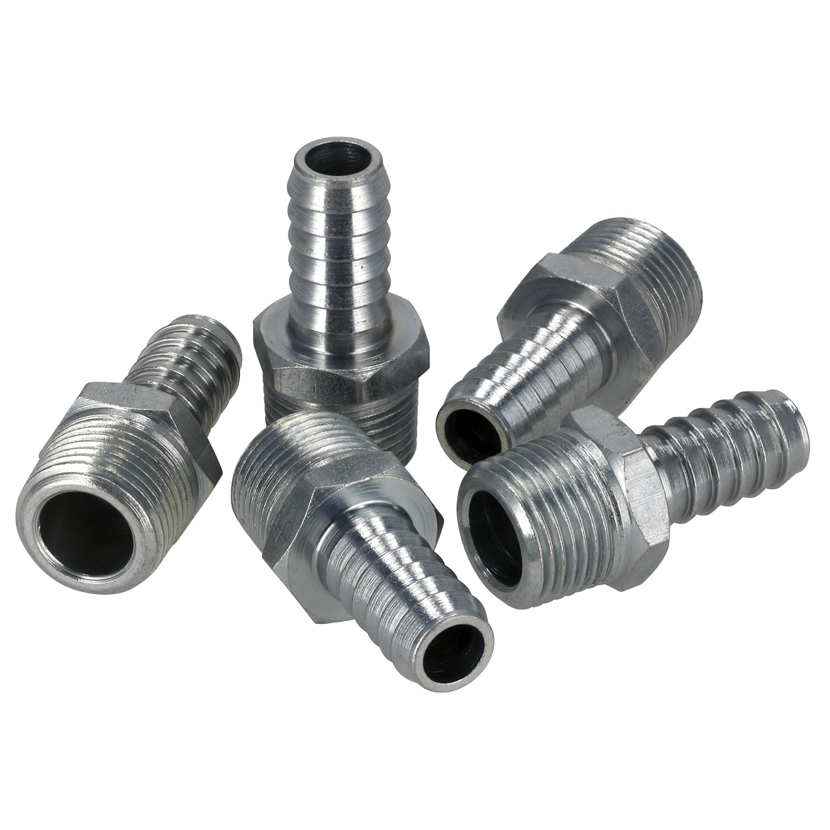 Sealey AC41 PCL Screwed Tailpiece Male 3/8"BSPT - 3/8" Hose - Pack of 5 - additional view 4