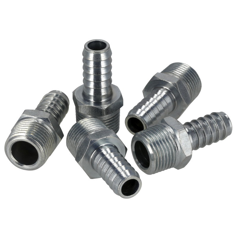 Sealey AC41 PCL Screwed Tailpiece Male 3/8"BSPT - 3/8" Hose - Pack of 5 - additional view 4