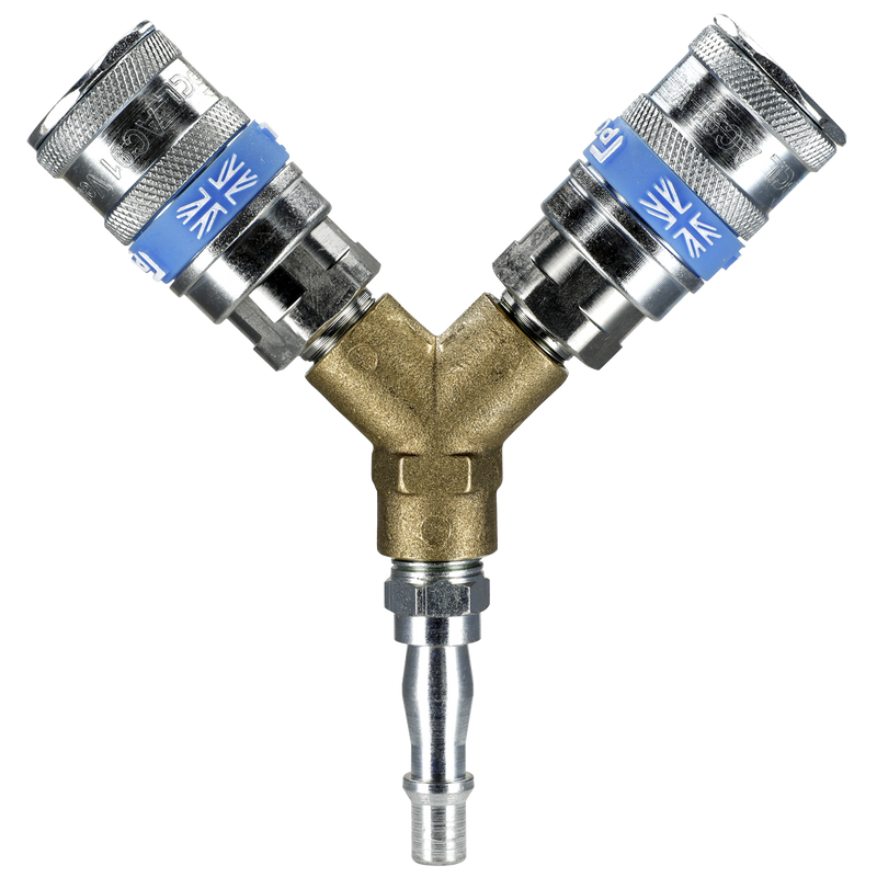 Sealey AC55 PCL Twin Coupling Y-Adaptor - additional view 2