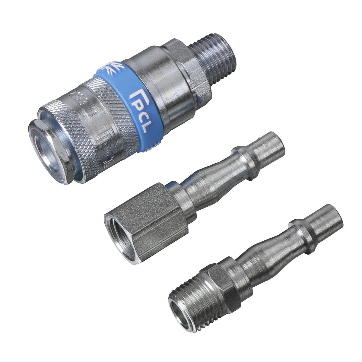 Sealey AC60 PCL Air Tool Coupling Kit 1/4"BSPT 3pc
