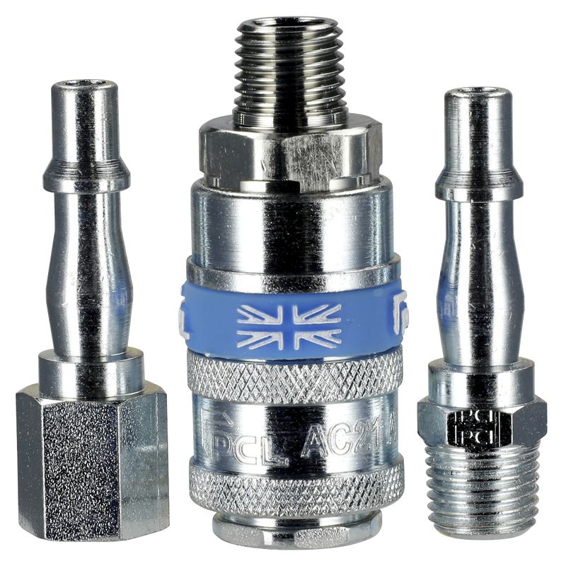 Sealey AC60 PCL Air Tool Coupling Kit 1/4"BSPT 3pc - additional view 4