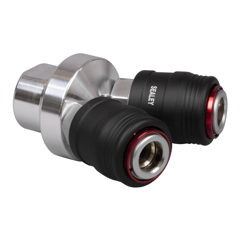 Sealey ACH55 High Flow Twin Coupling Body Female Thread 1/4"BSPT - additional view 2