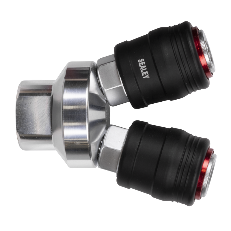 Sealey ACH55 High Flow Twin Coupling Body Female Thread 1/4"BSPT - additional view 3