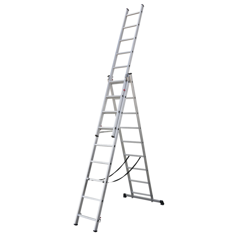 Sealey ACL3 Extension Combination Ladder 3 x 9 Aluminium - EN 131