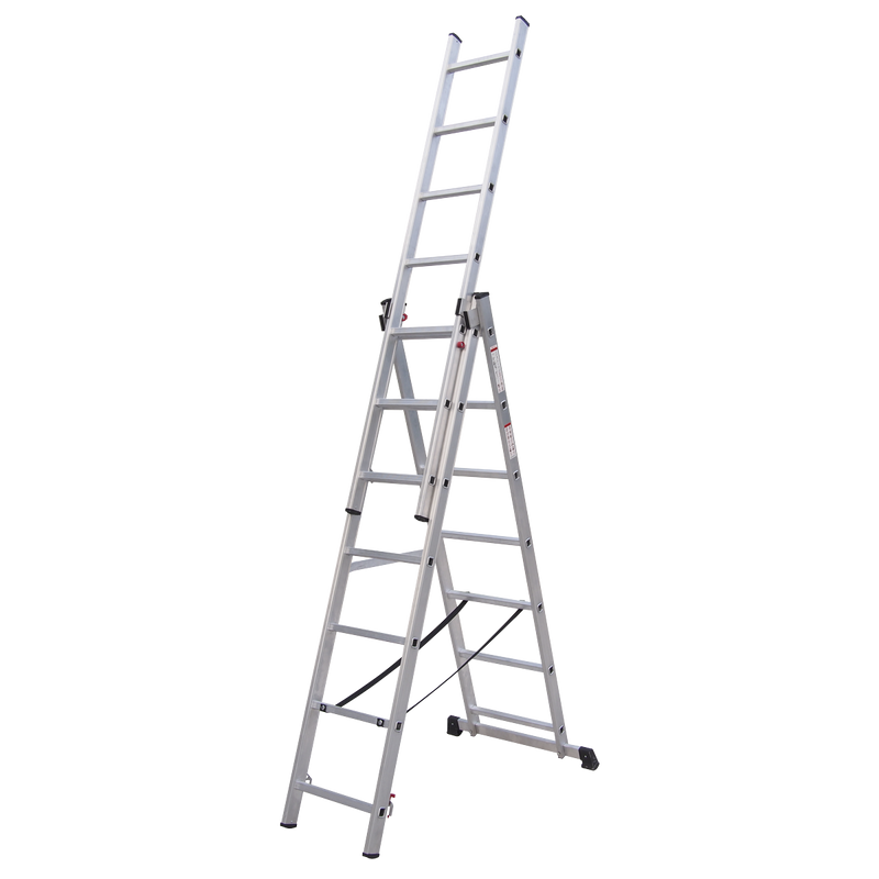 Sealey ACL307 Extension Combination Ladder 3 x 7 Aluminium - EN 131