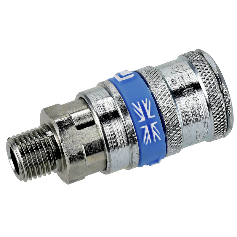 Sealey ACP16 PCL Coupling Body Male 1/4"BSPT - Pack of 5 - additional view 2