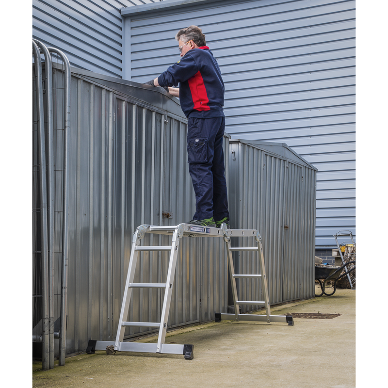 Sealey AFPL1 4-Way Aluminium Folding Platform Ladder - EN 131 - additional view 7