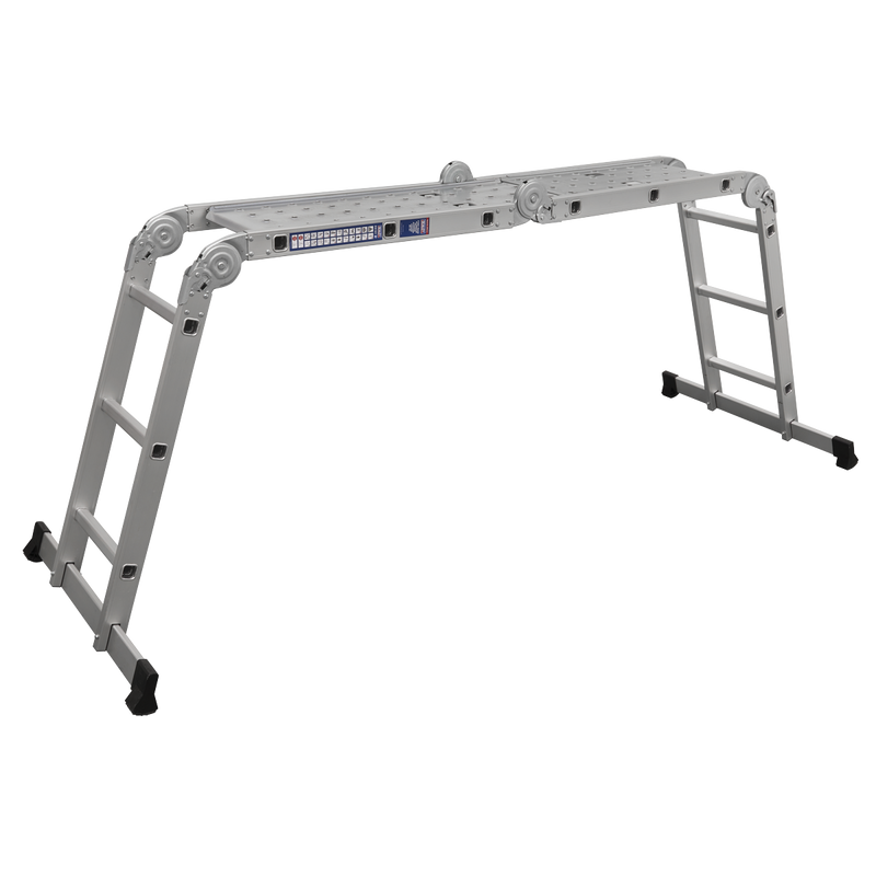 Sealey AFPL1 4-Way Aluminium Folding Platform Ladder - EN 131