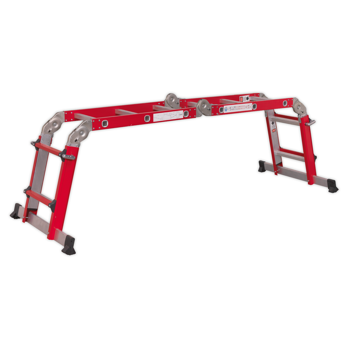 Sealey AFPL2 Aluminium 4-Way Multipurpose Adjustable-Height Ladder - EN 131 - additional view 5