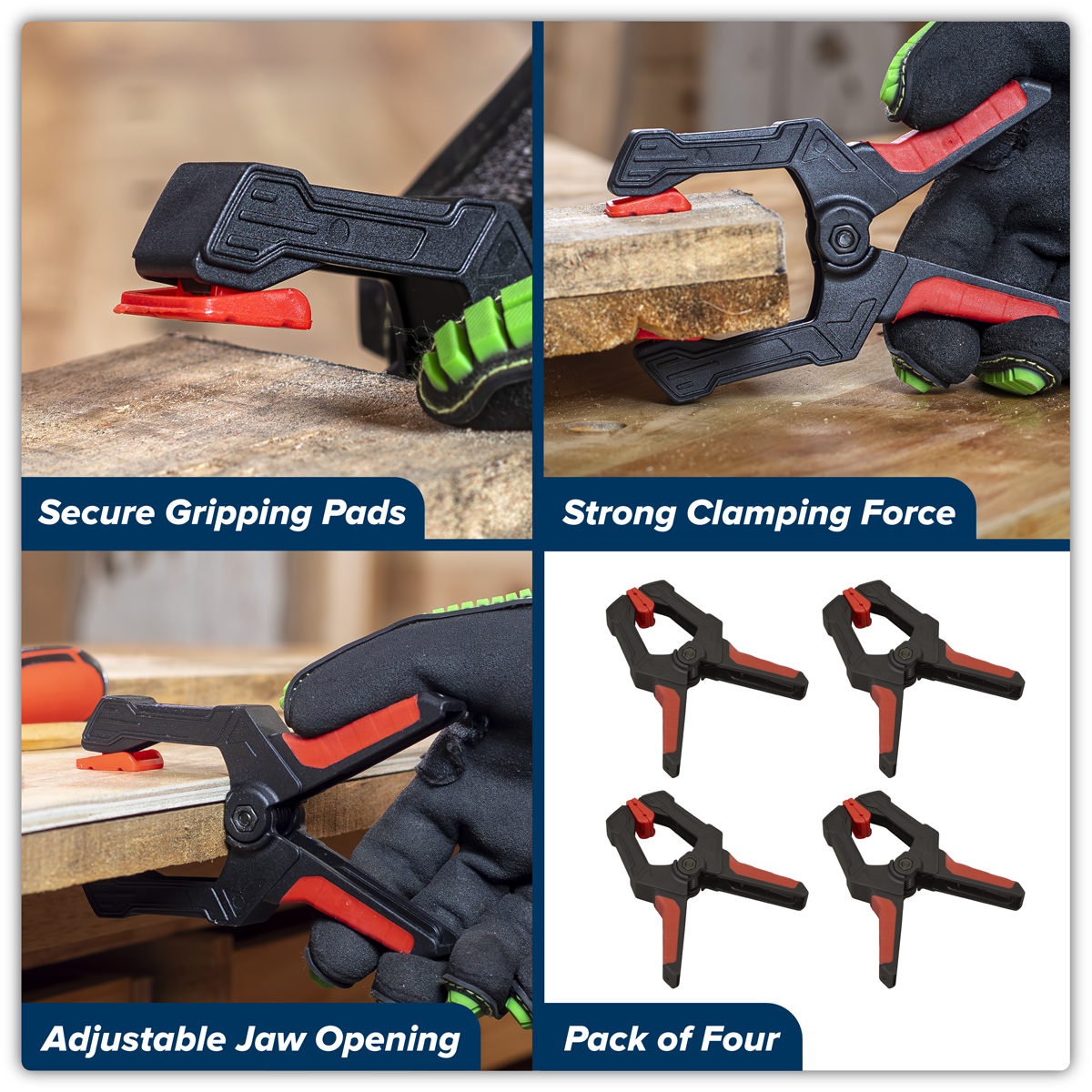 Sealey AK044 Spring Clamp Set 60mm 4pc - additional view 9