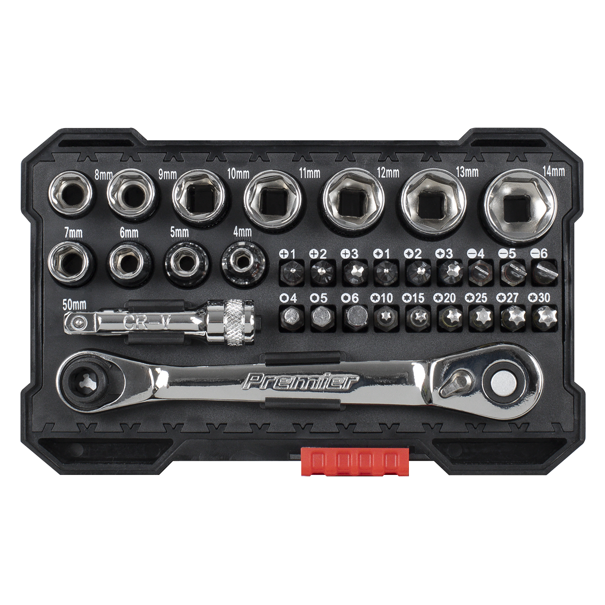 Sealey AK2111 Premier Socket & Colour-Coded Bit Set 1/4"Sq Drive 31pc - additional view 3