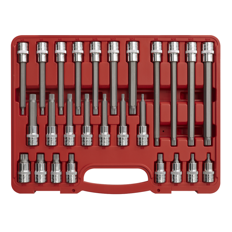 Sealey AK2195 Premier Spline Socket Bit Set 1/2"Sq Drive 26pc - additional view 7