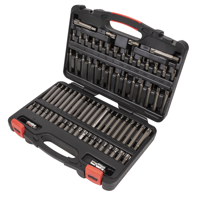 Sealey AK21974P Premier TRX-Star*/Security TRX-Star*/Hex/Ribe/Spline Bit Set 3/8" & 1/2"Sq Drive 74pc