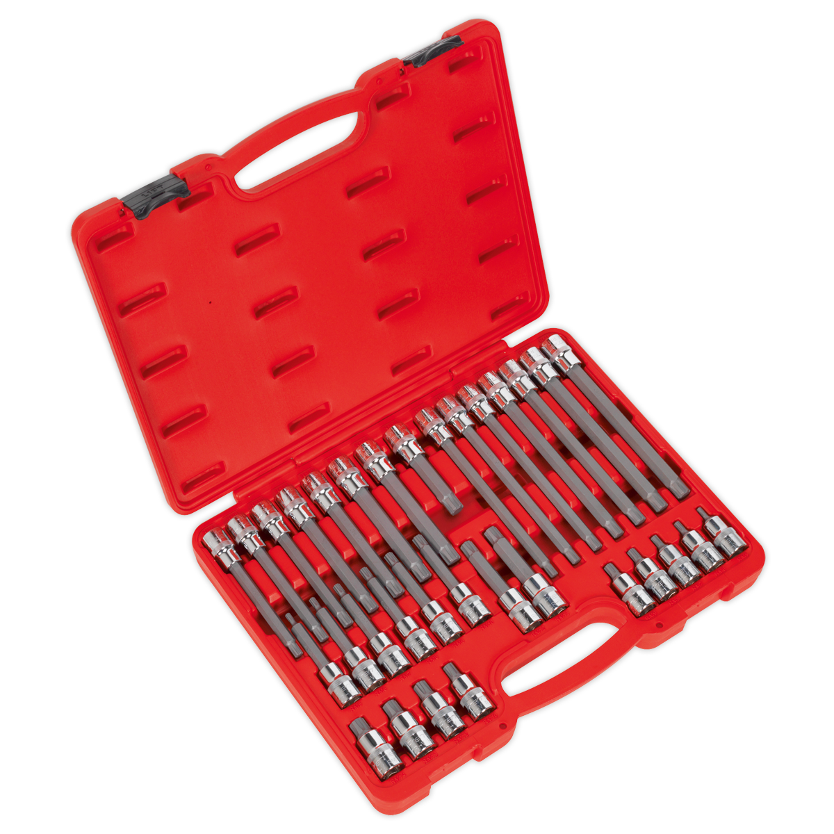 Sealey AK2198 Premier Ribe Socket Bit Set 1/2"Sq Drive 32pc