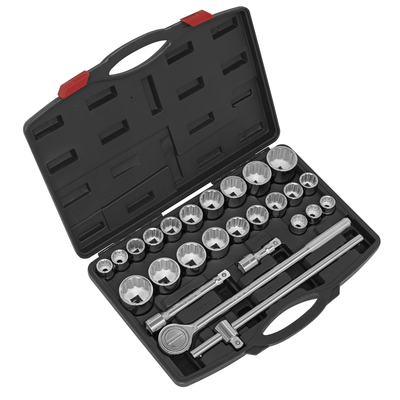 Sealey AK2582 Premier Metric/Imperial Socket Set 3/4"Sq Drive 12-Point 26pc