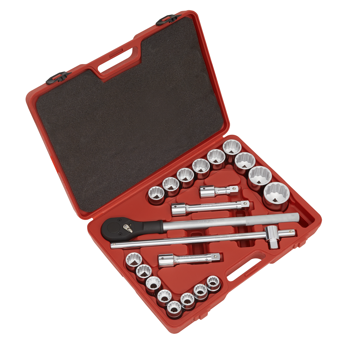 Sealey AK2598 Premier Socket Set 3/4"Sq Drive 12-point 22pc