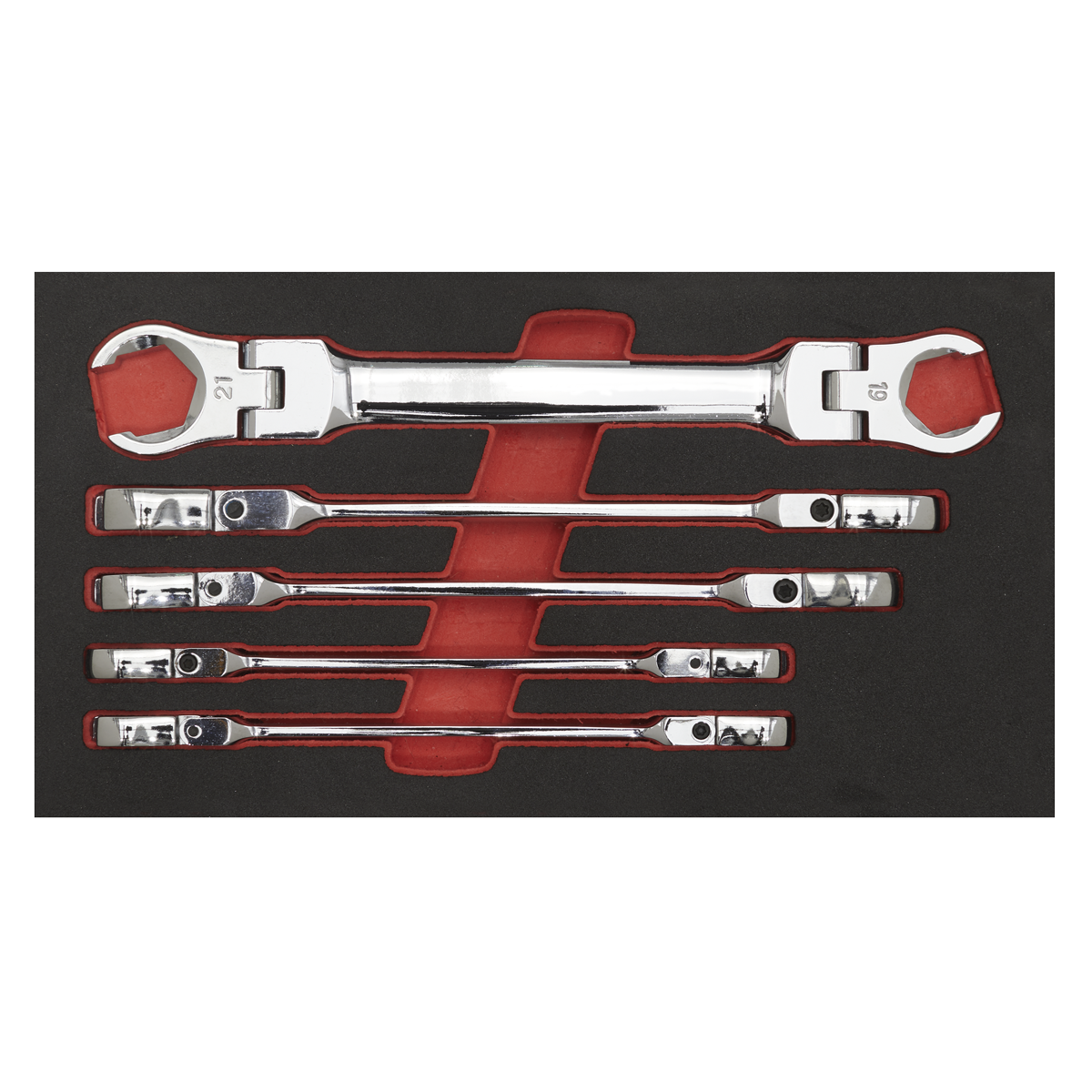 Sealey AK2652 Premier Flexi-Head Flare Nut Spanner Set 5pc - additional view 3