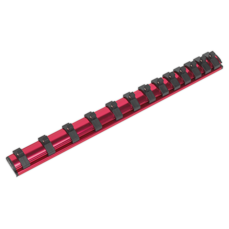 Sealey AK27082 Premier Magnetic Socket Retaining Rail with 13 Clips 1/4"Sq Drive - additional view 2