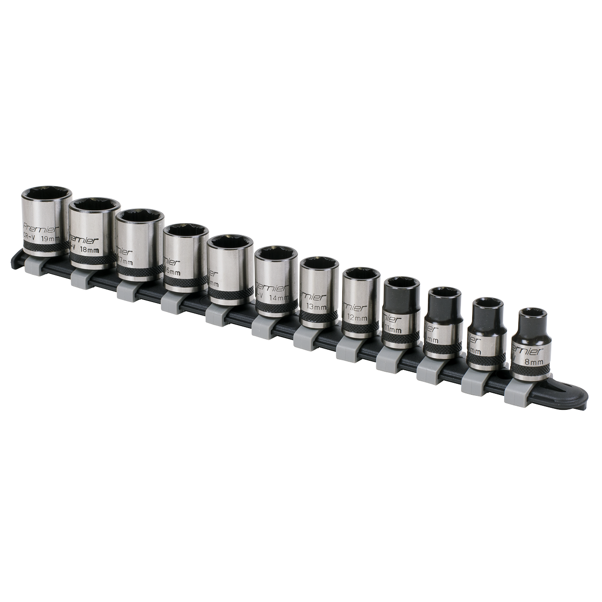 Sealey AK2741B Premier Black Lock-On™ Socket Set 3/8"Sq Drive 12pc - additional view 2