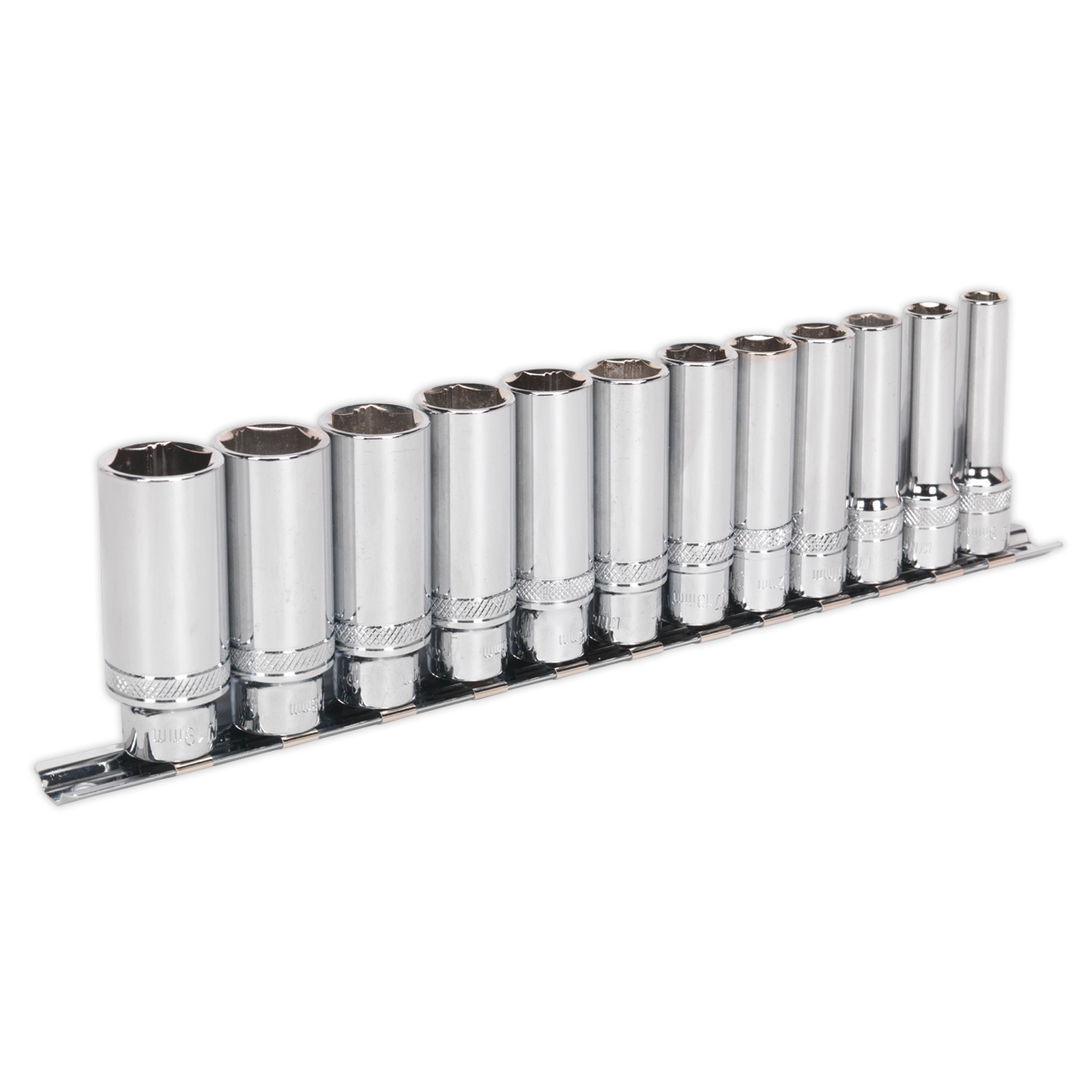 Sealey AK2744 Premier Deep Lock-On™ Socket Set 3/8"Sq Drive 12pc