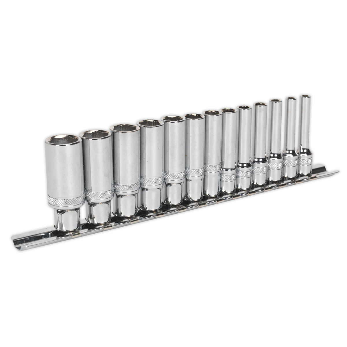 Sealey AK2747 Premier Deep Lock-On™ Socket Set 1/4"Sq Drive 13pc