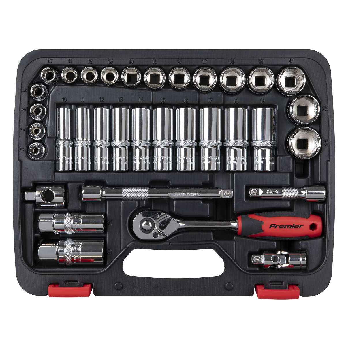 Sealey AK27481 Premier Lock-On™ Socket Set 3/8"Sq Drive 34pc - additional view 3