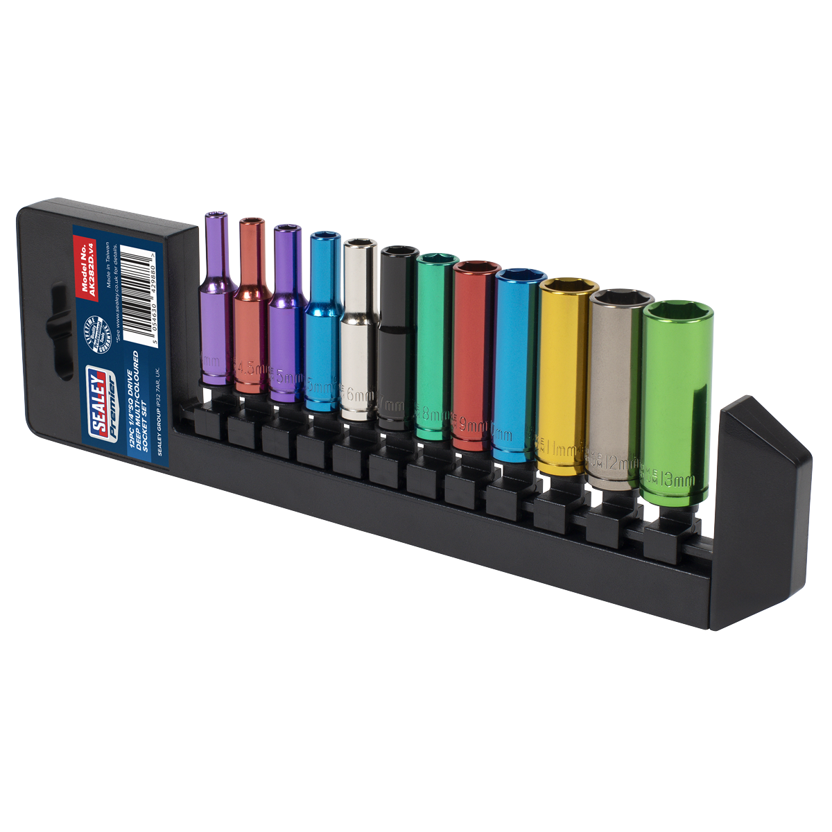 Sealey AK282D Premier Deep Multi-Coloured Socket Set 1/4"Sq Drive 12pc - additional view 8