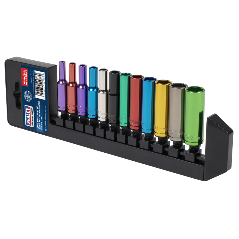 Sealey AK282D Premier Deep Multi-Coloured Socket Set 1/4"Sq Drive 12pc - additional view 8