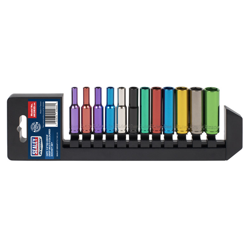 Sealey AK282D Premier Deep Multi-Coloured Socket Set 1/4"Sq Drive 12pc - additional view 9