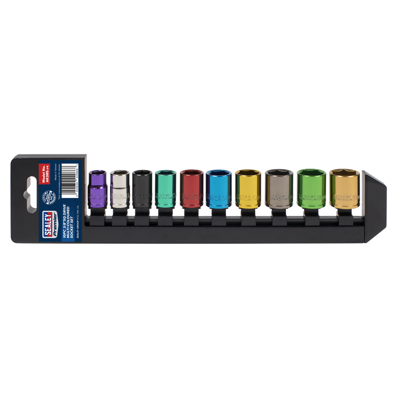 Sealey AK285 Premier Multi-Coloured Socket Set 3/8"Sq Drive 10pc - additional view 9