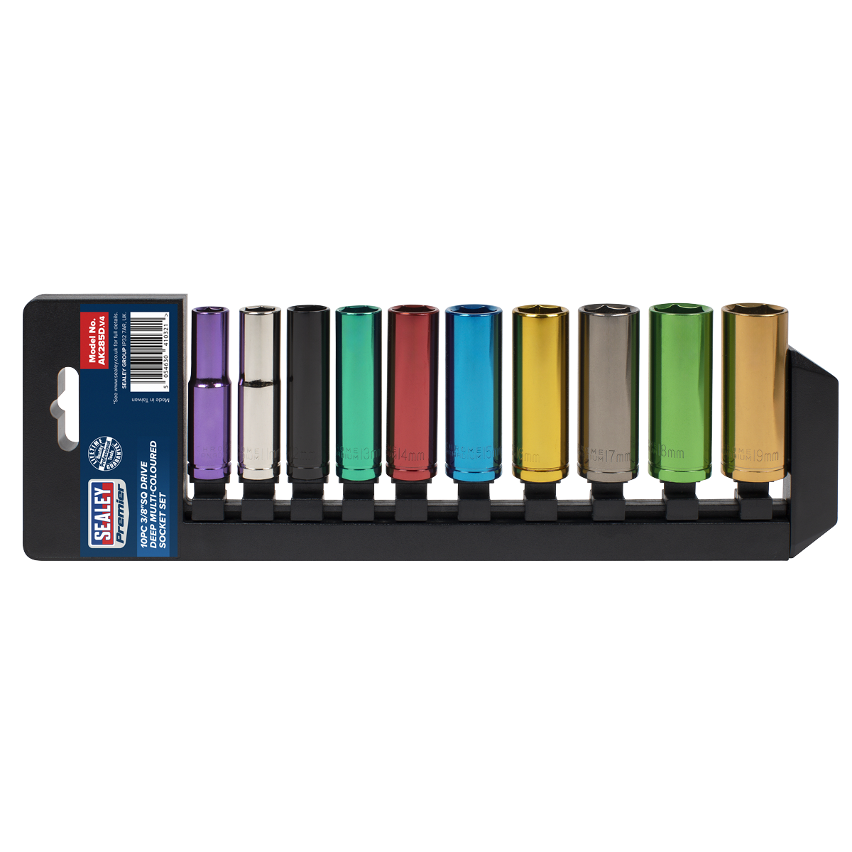 Sealey AK285D Premier Deep Multi-Coloured Socket Set 3/8"Sq Drive 10pc - additional view 9