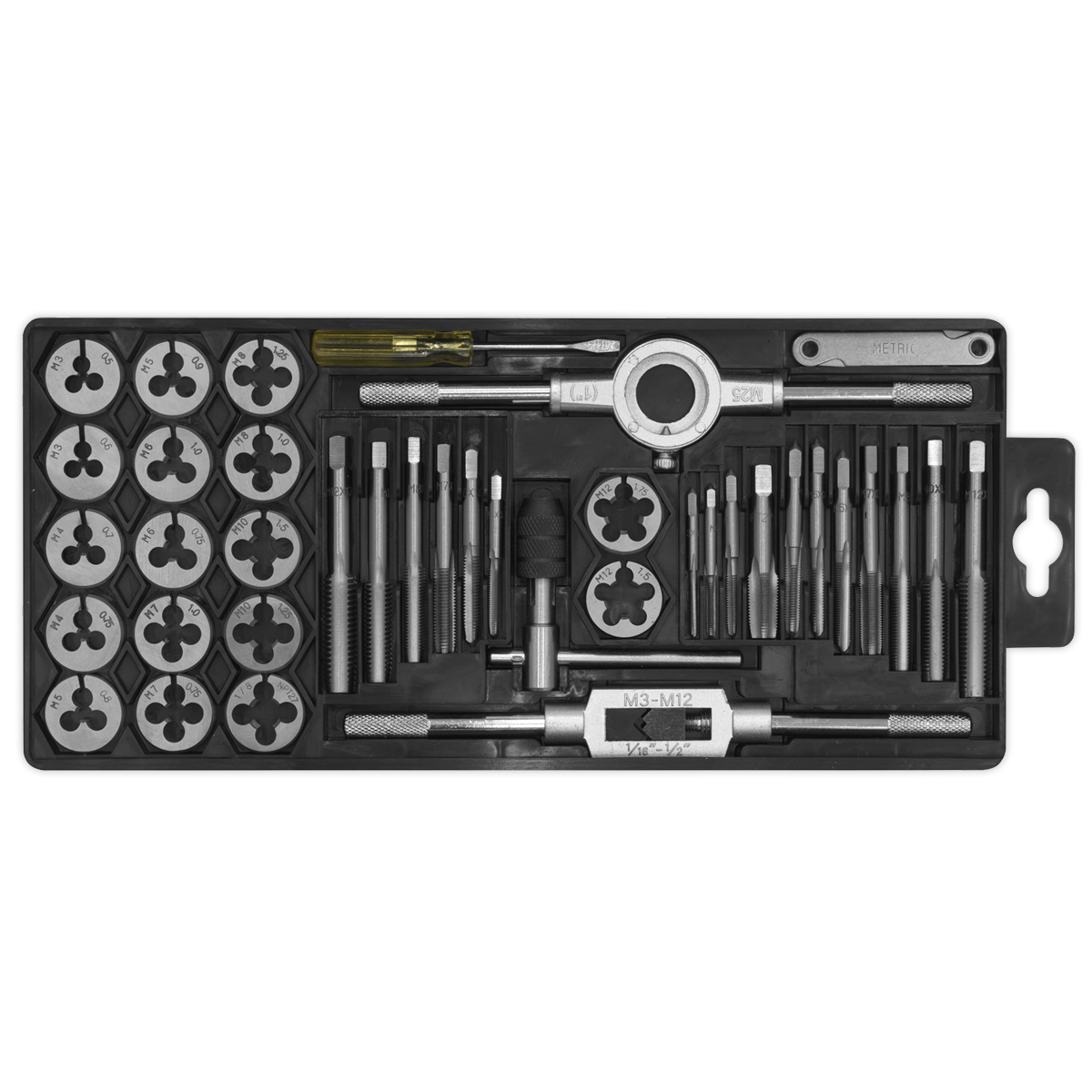 Sealey AK301 Metric Tap & Die Set Split Dies 40pc - additional view 2