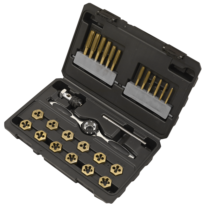Sealey AK3026IMP Premier Hexagonal Tap & Die Set 26pc Hexagonal - Imperial - Titanium Coated - additional view 5