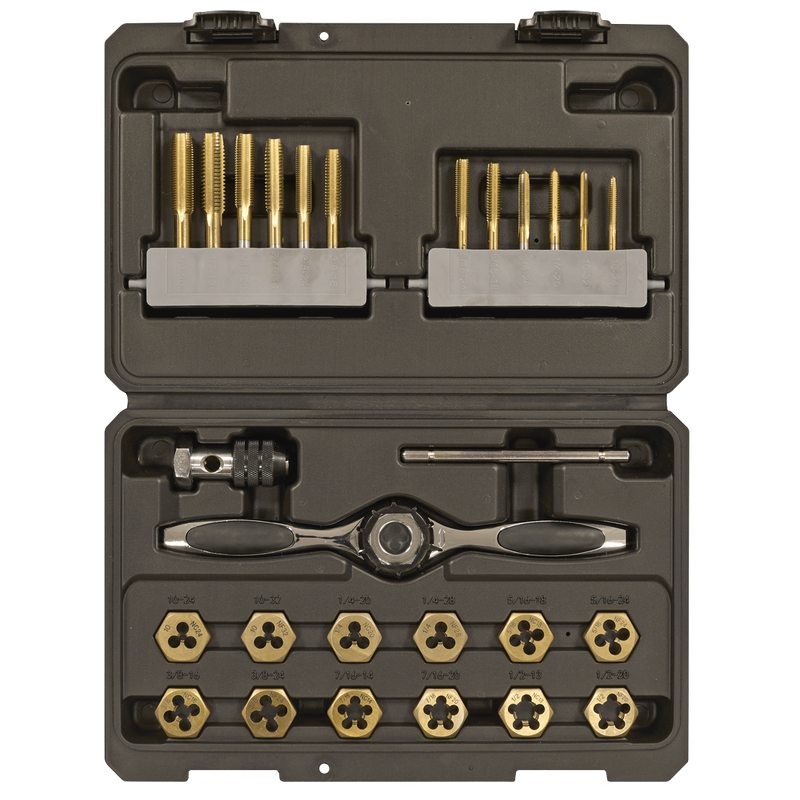 Sealey AK3026IMP Premier Hexagonal Tap & Die Set 26pc Hexagonal - Imperial - Titanium Coated - additional view 6