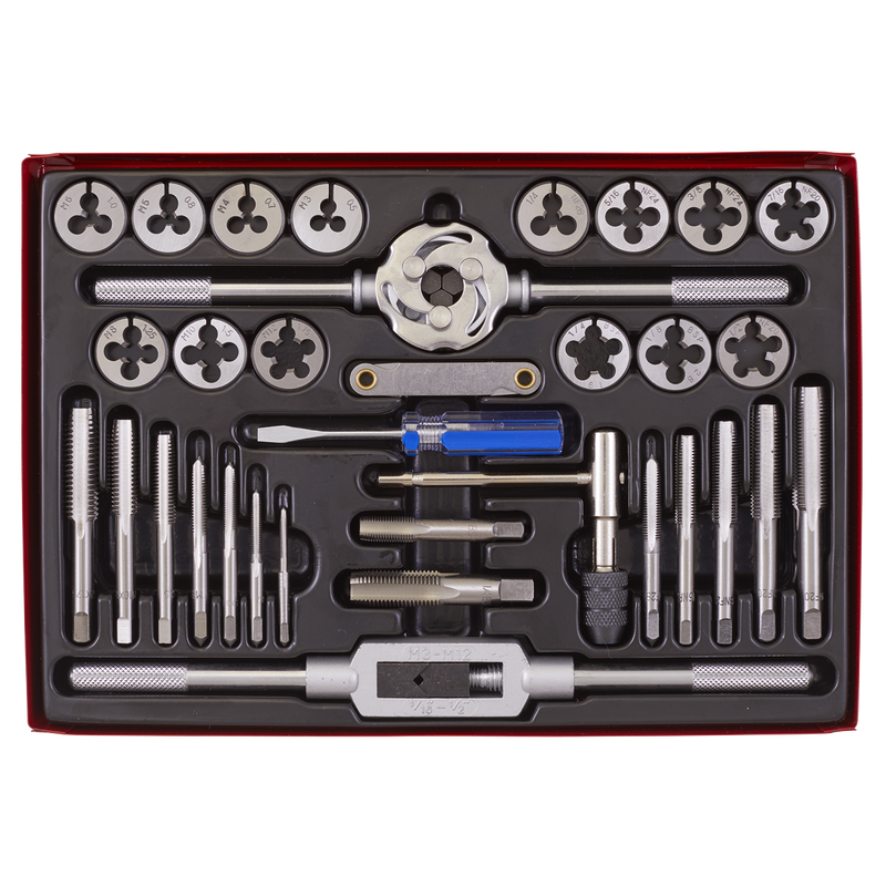 Sealey AK3033 Metric/UNF/BSP Tap & Die Set Split Dies 33pc - additional view 2