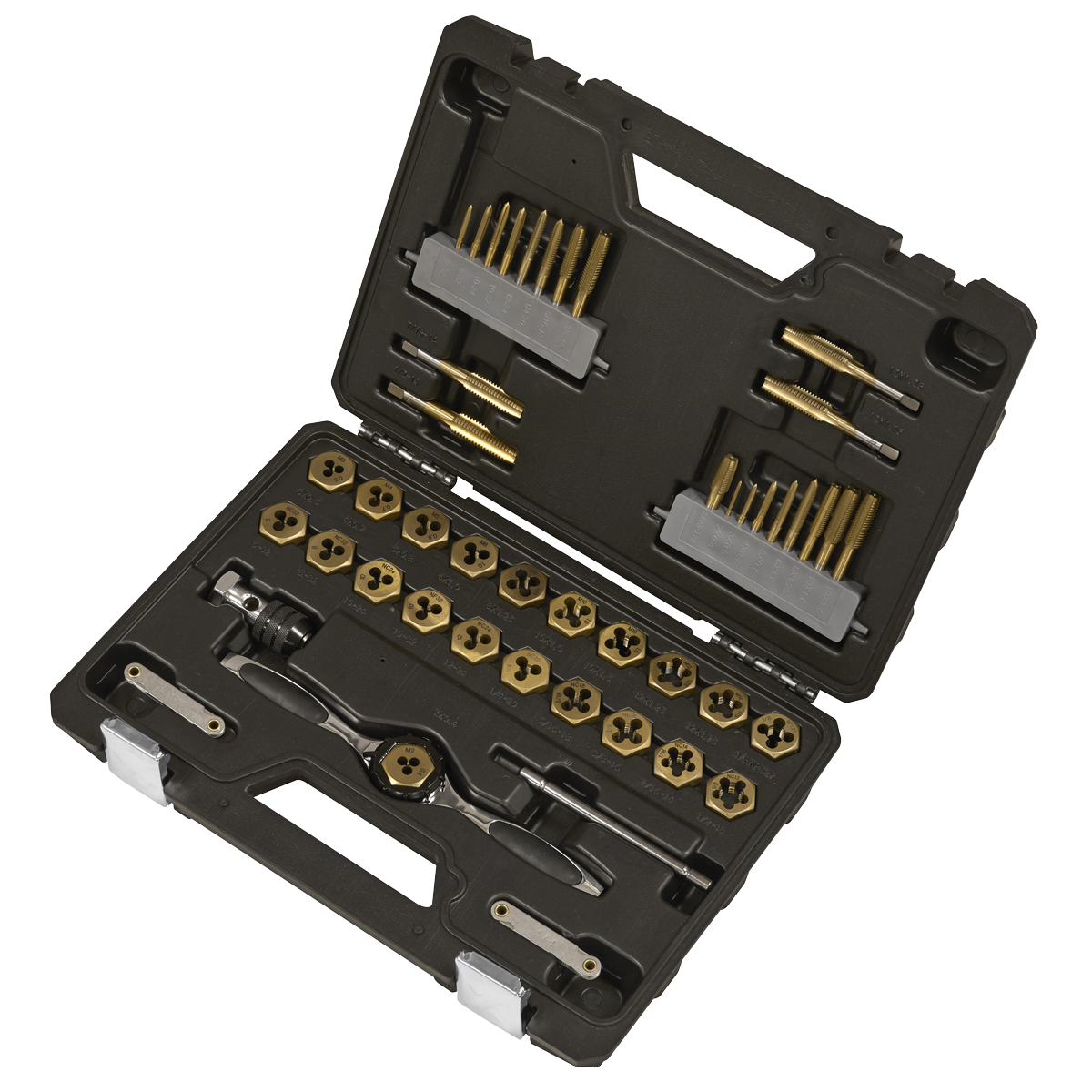 Sealey AK3046 Premier Metric & Imperial Titanium Coated Hexagonal Tap & Die Set 46pc - additional view 3