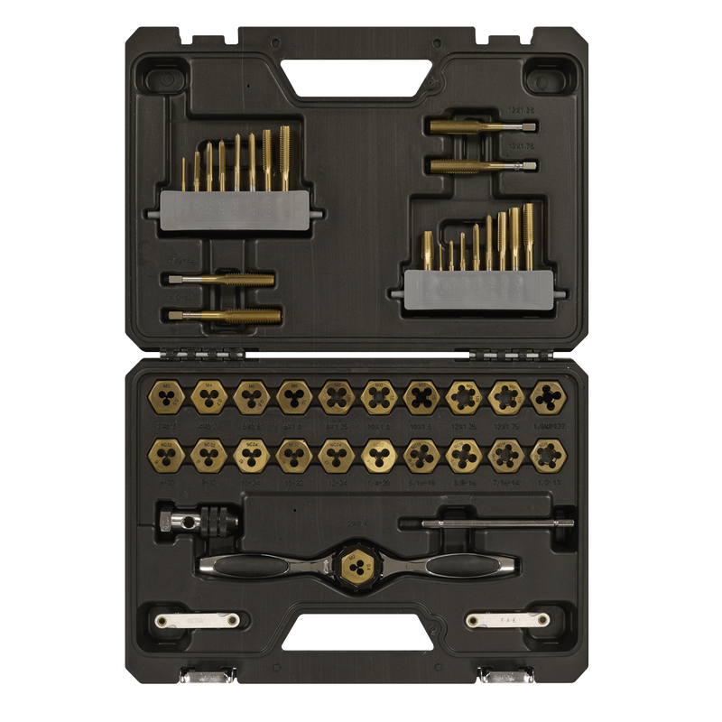 Sealey AK3046 Premier Metric & Imperial Titanium Coated Hexagonal Tap & Die Set 46pc - additional view 2