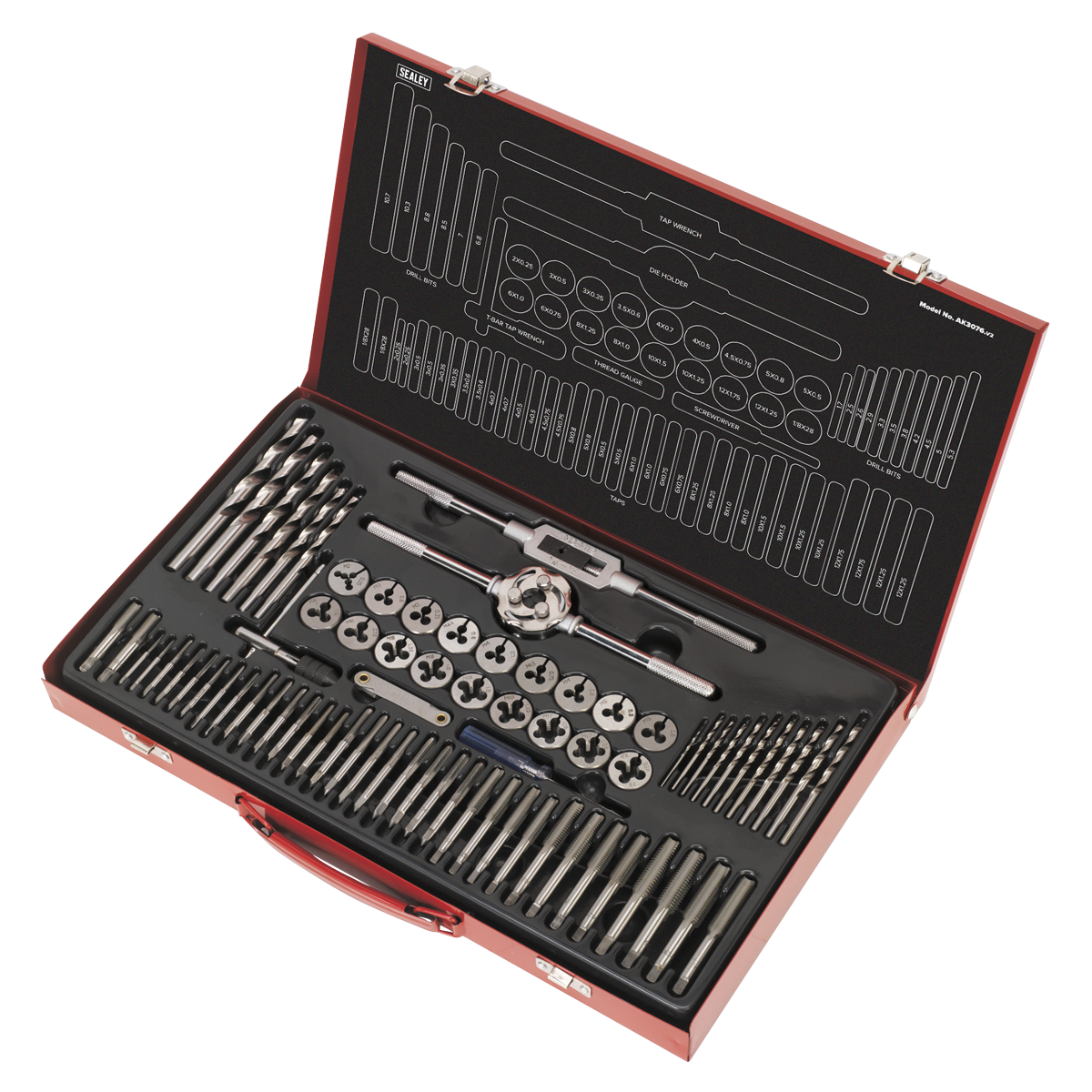 Sealey AK3076 Metric Tap & Die Set Split Dies 76pc - additional view 2