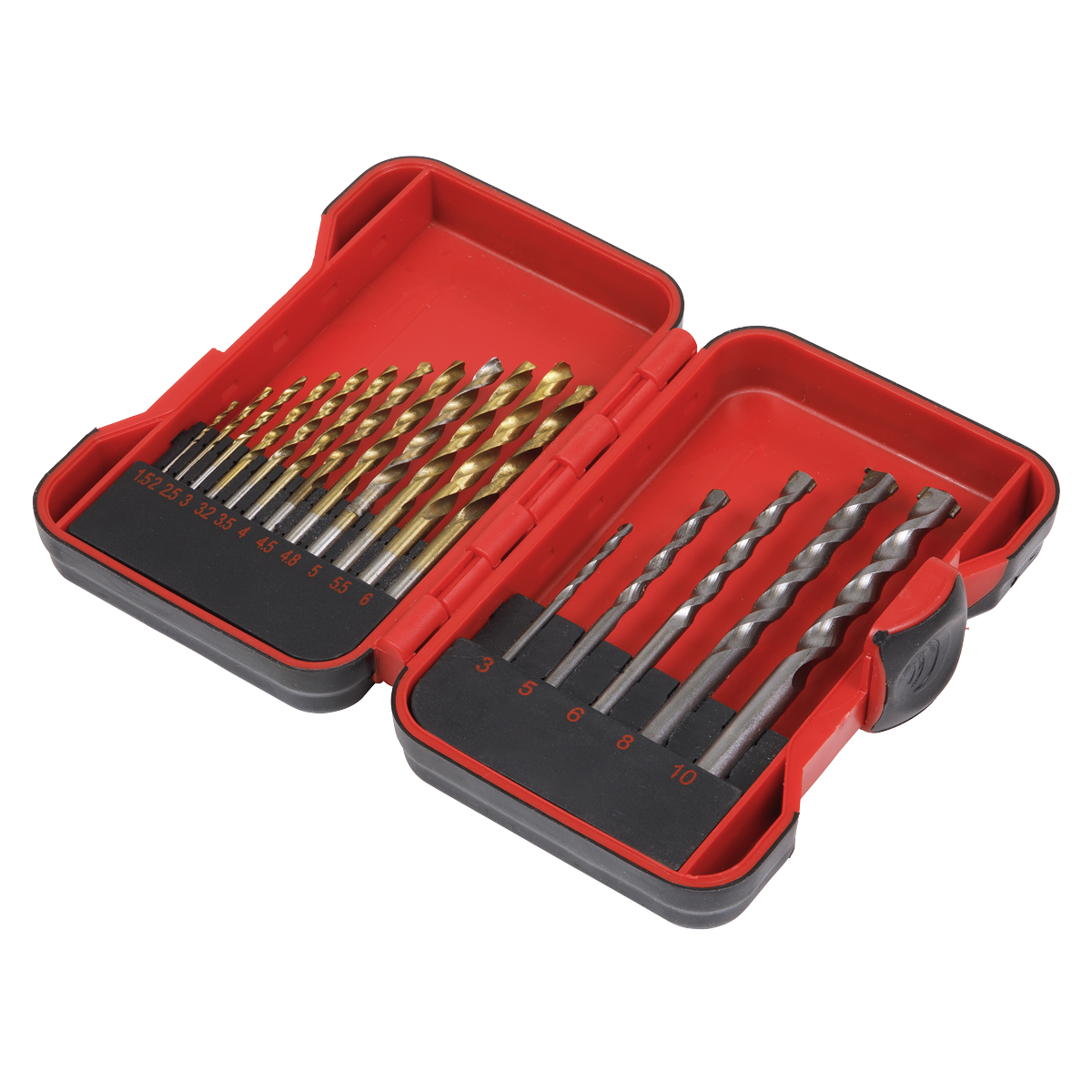 Sealey AK3717TCM HSS/Masonry Drill Bit Set 17pc - additional view 5