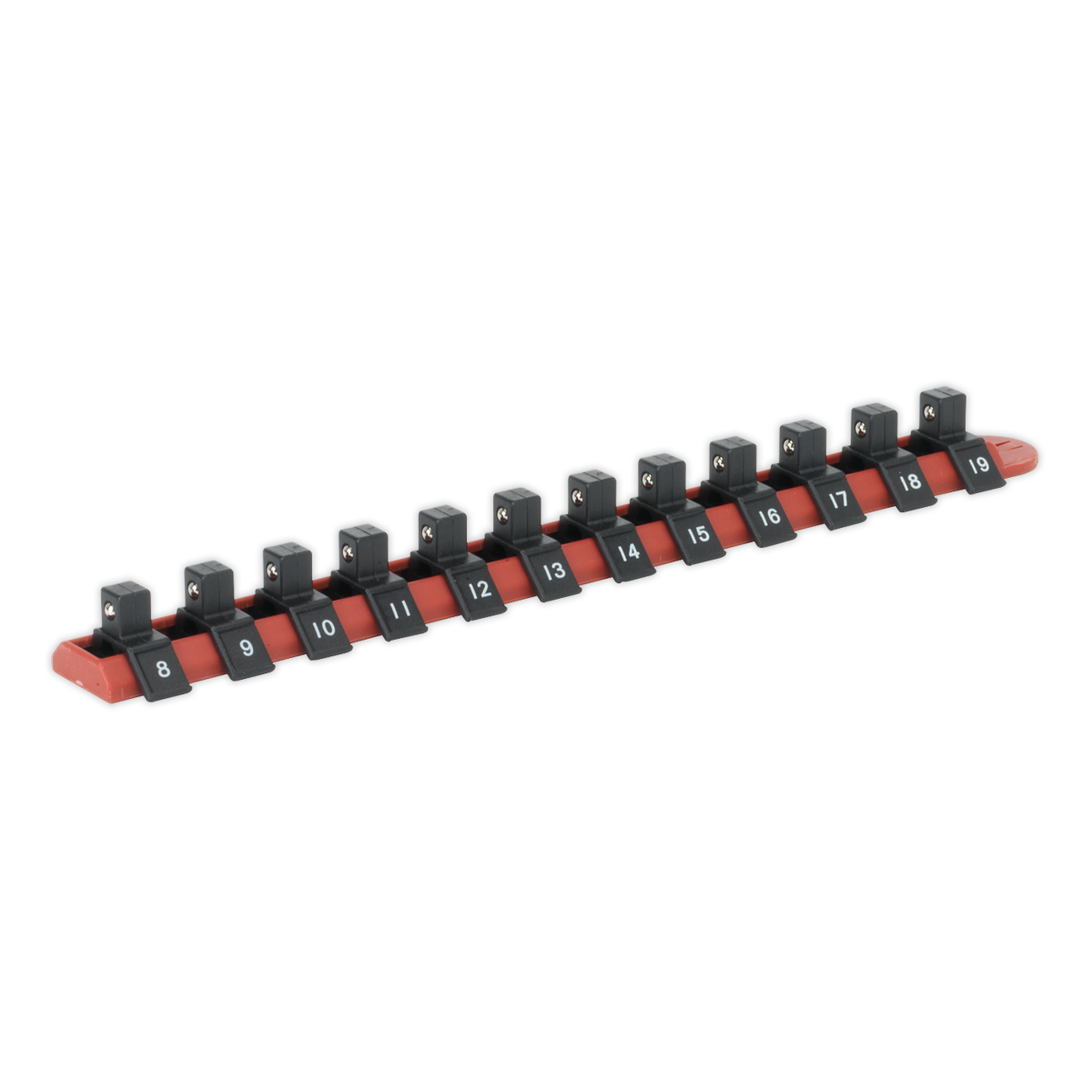 Sealey AK3812 Premier Socket Retaining Rail with 12 Clips 3/8"Sq Drive - additional view 3