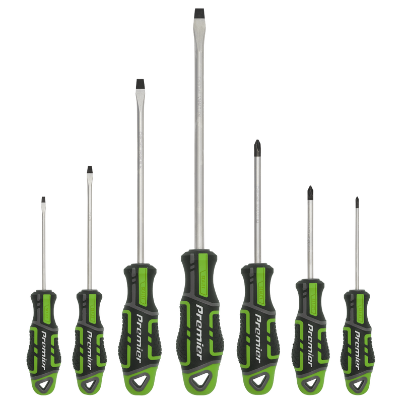 Sealey AK4321HV Premier GripMAX® Screwdriver Set 7pc - Hi-Vis Green - additional view 4