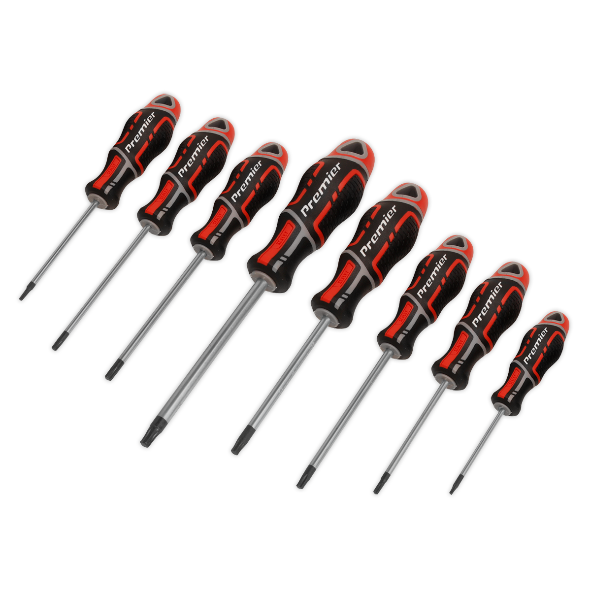 Sealey AK4323 Premier GripMAX® Security TRX-Star* Screwdriver Set 8pc - Red