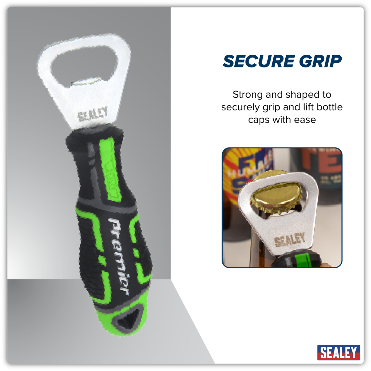 Sealey AK4368HV Premier GripMAX® Bottle Opener - Hi-Vis Green - additional view 8