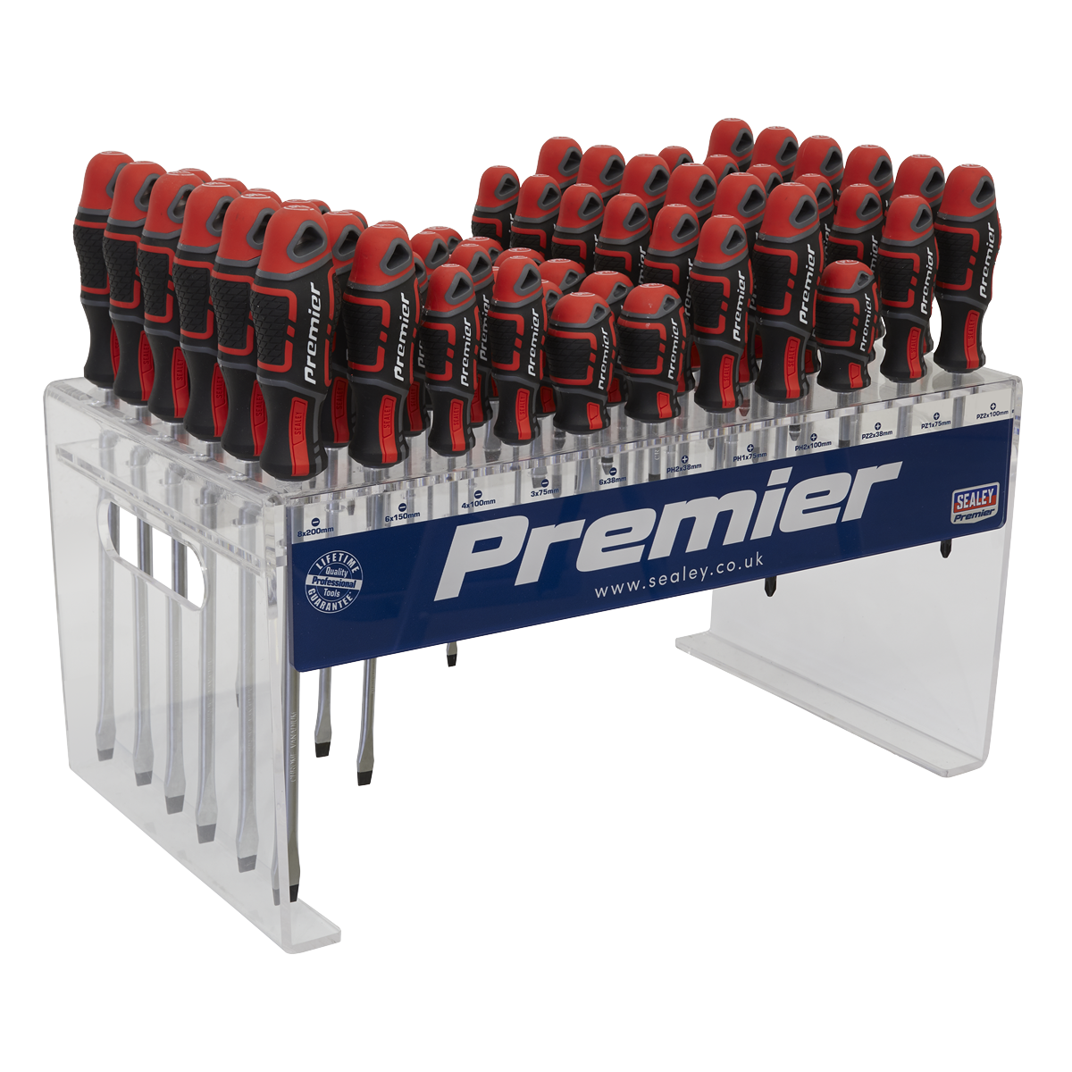 Sealey AK4369DS Premier GripMAX® Individual Screwdrivers Countertop Display 66pc
