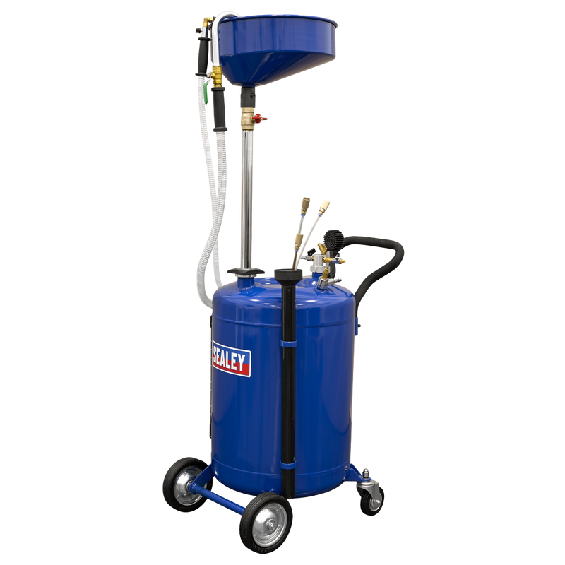Sealey AK459DX Air Discharge Mobile Oil Drainer with Probes 90L